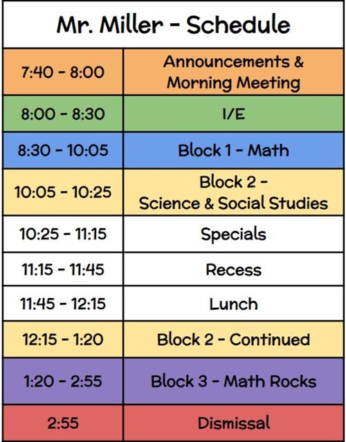 Schedule